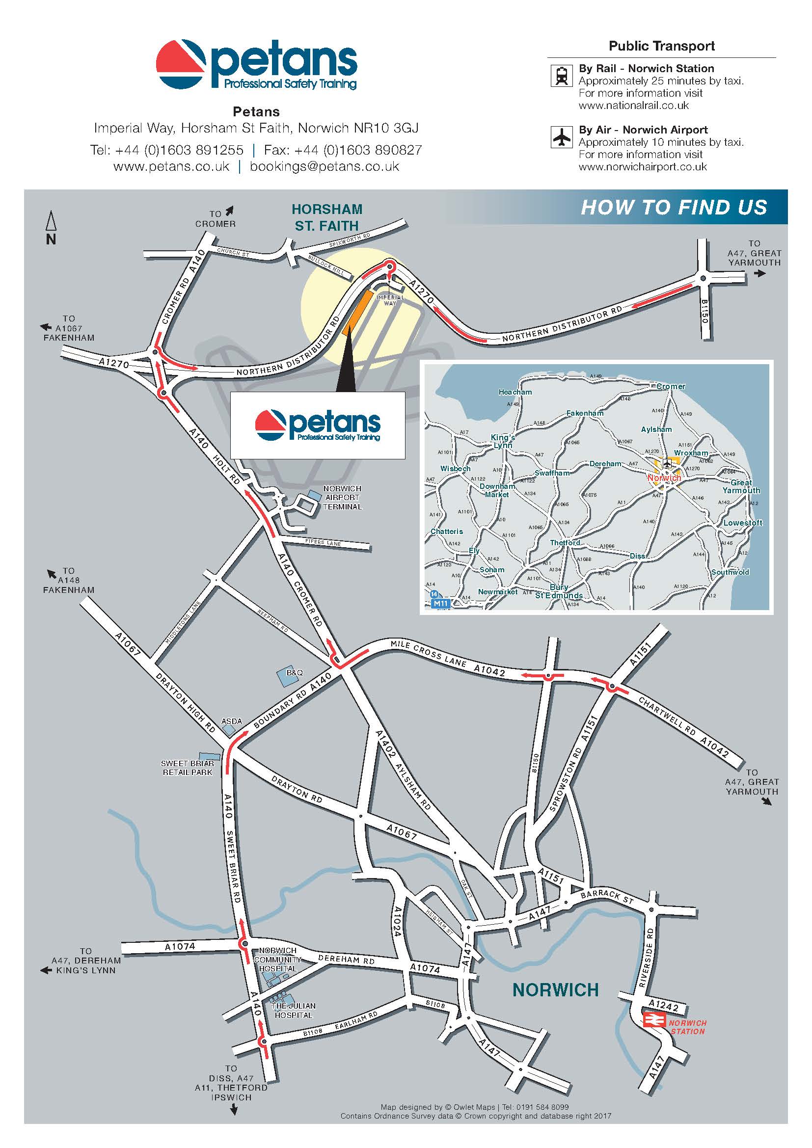 New Address and Access Road to Petans